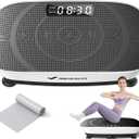 MERACH Vibration Plate Exercise Machine, Whole Body Workout Equipment for Women, Bluetooth and Silicone Pedal, Vibration Plate with Auto Mode, Vibrate Fitness Platform for Home