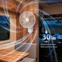 10” Small Wall Mount Fan with Light and Remote Control, RV FAN with Powerful Airflow,90° Oscillating, 4 Speeds, Timer, 180° Adjustable Tilt, for Home/RV, Bedroom, Small Space Applications