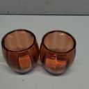 2 x Pumpkin Shaped Double Old Fashion Cup 
