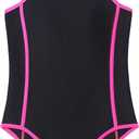 YOURUIKEY Girls One Piece Swimsuits Athletic Back Cutout Teen Bathing Suit Quick Dry Girls' Swimwear for 7-14 Size