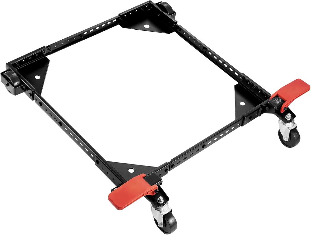 VEVOR Mobile Base, 500 lbs Weight Capacity, Adjustable from 12" x 12" to 36" x 36", Heavy Duty Universal Mobile Base Stand with Swivel Wheels, for Woodworking Equipment, Bandsaw, Power Tools, Machines