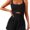 Wenlia Women Workout Romper Onesie with Padded Bras Sleeveless One Piece Outfits Shorts Atheletic Running Jumpsuit Clothes, XL