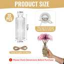 Glass Bud Vases Set of 20, Clear Small Flower Vases Bulk with Twines Ropes, Mini Ribbed Vase for Centerpieces, Decorative Glass Vases for Wedding Table, Party, Home Decor