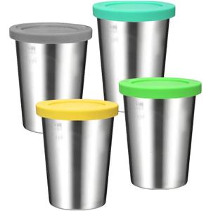 Stainless Steels Pints and Lids - 4 Pack