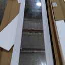 FREDBECK Preassembled Bifold Barn Door 30x84 (Double 15x84) with 1 Lites Mirror, Bi-fold Closet Doors Hardware Kit Included, 34" Track for 2 Doors, PVC, White, for Living Room, Bathrooms, Kicthen