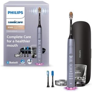 Philips Sonicare DiamondClean Smart 9500 Electric Toothbrush, Sonic Toothbrush with App, Pressure Sensor, Brush Head Detection, 5 Brushing Modes and 3 Intensity Levels, Grey, Model HX9923/41 (New Gray)