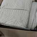 Qucover Oversized King Bedspread 132x 120, Extra Wide Alaska King Bedspread, 3 Piece Soft Microfiber Lightweight Oversized King Quilts Set, Vintage Persian Pattern, with Pillow Shams, Beige