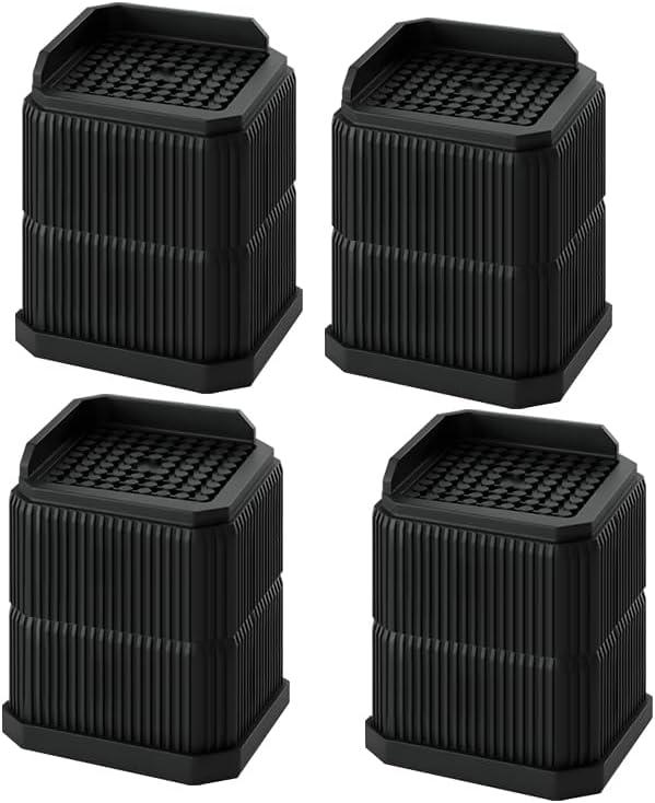 4 Pack Stackable Treadmill Incline Riser Blocks, Height Lift for Leveling & Uphill Training, Heavy Duty Support up to 4000 lbs, for Gym and Home Use