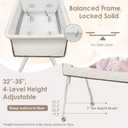 Baby Bassinet, Bassinet Bedside Sleeper for Baby, 3 in 1 Bedside Bassinet, Bassinets for Newborn with Wheels, Mattress, Waterproof Sheet, Mosquito Net, Breathable Mesh, Portable Baby Crib(Latte)
