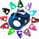 EcoBark Dog Harness - Teacup Dog Harnesses for Dogs - Step in Mesh Mini Body Halter - Puppy to Senior Dogs - Toy Breed Dog Harness Vest Under 5 pounds lbs (XXXS, Bright Blue)