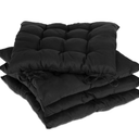 3 PCS Black Chair Cushions