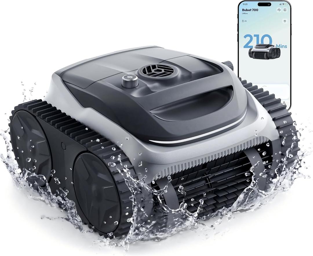 BUBLUE C10P Cordless Pool Vacuum Up to 420 Min Runtime for Inground & Above Ground Pool, Triple Motor Pool Cleaner Robot with App & Smart Navigation, Floor Wall Waterline Clean