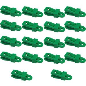 Heavy Duty Tarp Clip, 18 Pieces Lock Grip Clamps Tighten Tent Clip Fit for Awnings, Outdoor Camping, Car Cover, Green