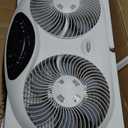 Bionaire Window Fan with Reversible Airflow Blades 3-Speed Settings, Programmable Thermostat, LED Display, Remote Control, Fits 2436" Windows, No Assembly Required