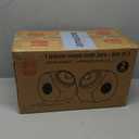 1 Gallon Large Glass Cookie Jars for Kitchen Counter + Marker & Labels - Food Storage Canisters with Airtight Lids, Coin & Penny Jar for Candy Buffet, Coffee, Laundry Detergent Holder, Set of 2.