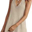 Panadila Womens Summer Two Piece Sets Beach Vacation Outfits Halter Neck Tank Top and Shorts Set Knit Lounge Clothes S