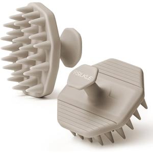 SILKLE Scalp Massager Shampoo Brush  Silicone Scalp Scrubber for Hair Growth & Dandruff Removal, One-Piece, Non-Slip Handle, Soft Bristles, Wet/Dry Shower Scalp Exfoliator for All Hair Types  Clay
