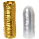 Plastic Yolk Pastries Trays Mooncake Box Round Individual Plastic Egg-Yolk Puff Single Muffin Cake Container Box Mooncake Package Box Container Holder for Party Wedding,Gold,100 Pack