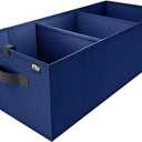 MIU COLOR Trunk Organizer for Car, Car Organizer, Sturdy Trunk Organizer for SUV, Non-Slip Bottom, Storage Organizer for Sedans, Van, Jeep, Grocery, Large 3 Compartments, Blue 32"×13"×10.6"