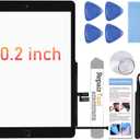 for iPad 7th/8th Generation Screen Replacement Digitizer 10.2"(A2197,A2198,A2200,A2270,A2428,A2429,A2430),for iPad 7/8 Screen Replacement Parts(NO LCD),+Home Button+Pre-Installed+Repair Tools(Black) (for iPad 7/iPad 8 Black)
