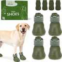 EXPAWLORER Dog Shoes for Small Medium Large Dogs, Waterproof Non-Slip Dog Snow Booties for Winter with Socks, Easy On & Off Pet Boots & Paw Protectors, Easy-Clean for Beach Outdoor Rain (Green XL) 