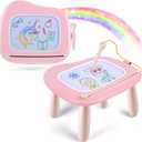 Smasiagon Magnetic Drawing Board for Kids, Toddler Toys for 1-2 Year Old Girl, Portable Doodle Board Pad Learning and Educational Toys for Ages 1 2 3 Year Old Baby Girl Birthday GiftPink