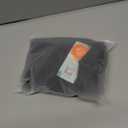 ANFILIA Scalloped Tankini Top Ribbed Bathing Suit Top Women Square Neckline Swimsuit Top (Medium, Black)