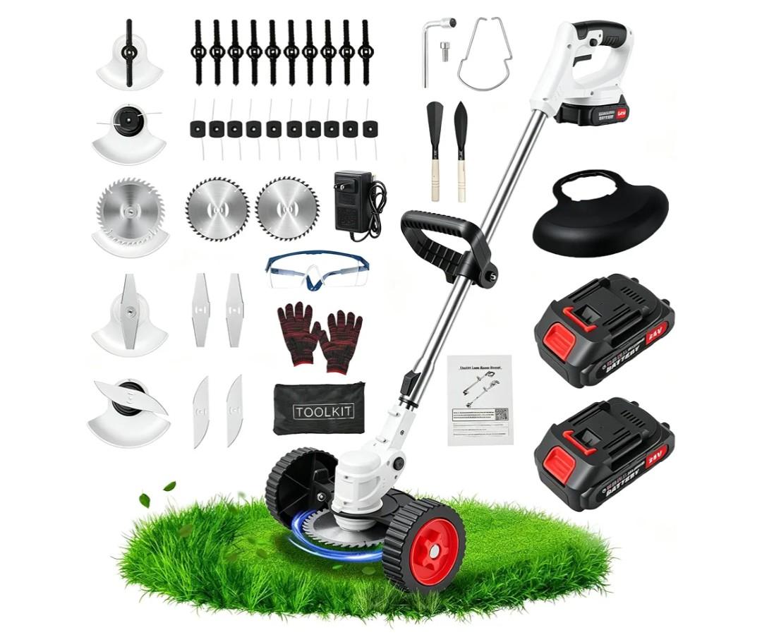 Visit the Store, ALSO GO
ALSO GO
Visit the Store
4.2
4.2 out of 5 stars
(33)
24V Cordless Weed Wacker with Wheels, Adjustable Weed Eater & Grass Cutter
3-in-1 Lightweight String Trimmer/grass trimmer with 2 Pack 2000mAh Batteries & Fast Charger for L