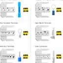 Haisstronica 8PCS Rapid Replace Ratchet Crimping Tool Set with Pressure Regulating, Automatic Wire Stripper Heat Shrink, Non-Insulated, Open Barrel, Solar, Ferrule Connectors