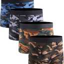 Men's Underwear Boxer Briefs Bamboo Viscose Trunks Soft Comfortable Multipack (Large)