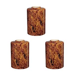 3Packs Cylinder Glass LampShade for Wall Sconce Mini Pendant Ceiling Fan Light 1.65in fitter Art Glass Light Cover Replacement Fixture for bathroom Vanity Light,Table Lamp kitchen Chandelier