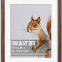 Rustic Walnut 14x17 Frame - Single Frame, 14 x 17 Poster Frame with Mat for 11x14, Picture Frames for Artwork, Puzzles, Photos and Movie Posters