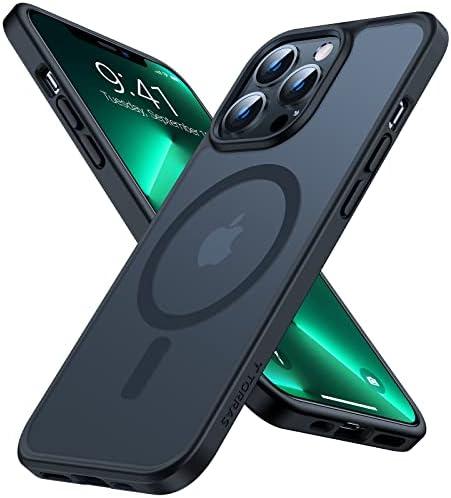 TORRAS Magnetic Shockproof for iPhone 12 Pro Case/iPhone 12 Case, [Military-Grade Drop Tested] [Compatible with MagSafe] Translucent Slim Protective Anti-Scratch, Black