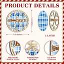 3 x Hockey Christmas Ornament  Holiday Ice Hockey Ornaments Hanging Tree, Wooden & Acrylic Stick on The Rink Decoration - Winter Sport Gifts for Boys, Men, Players, Coaches & Fans