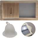 Adjustable Sauna Air Vent Grille  Equipped with Nylon Netting to Block Unwanted Foreign Objects from Entering The Sauna Room. Come with a Sauna Hat Sauna Accessory (Medium-Sized)