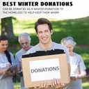 Winter Socks Bulk for Homeless Donations Moisture Wicking Crew Socks for Unisex Adult Men (Black)