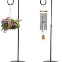 2 Pack 33" - 59" Adjustable Shepherds Hooks Stand, Hanging Wind Chimes, Hummingbird Feeders, Lanterns, Plants and Wreath, Suitable for Outdoor Indoor, Holds Up to 16 LBS