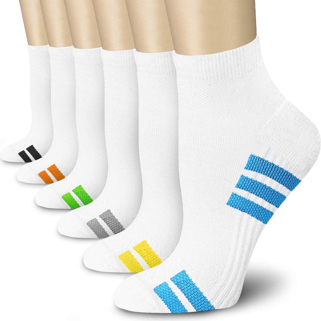 QUXIANG Compression Socks for Women & Men Circulation 3/6/7 Pairs Arch Ankle Support 15-20 mmHg Best for Running Cycling (XL)