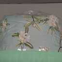 Joyreap 3 Pieces Reversible Floral Quilt Set Aqua, Microfiber Soft Smooth Quilt, Elegant Flower Design Bedspread, Lightweight Bed Cover for All Season, 1 Quilt and 2 Pillow Shams (King, 102x90 inches)