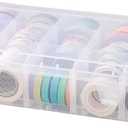 Adjustable 15-Compartment Grid Slot Plastic Storage Box Jewelry Bead Tool for Washi Tape, Art Supplies and Sticker Container Organizer Case