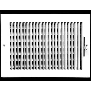 HVAC Premium 12" X 8" 1-Way AIR Supply Grille - Vent Cover & Diffuser - Flat Stamped Face - White [Outer Dimensions: 13.75"w X 9.75"h]