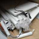 OUTONLIFE 5 Tier Tall Display Shelves with LED Lights, Touch & Remote Control, Dimmable Display Cabinet, Open Bookshelf with 3 Color Temperature, Timer for Living Room, Bedroom, Home Decor(White)