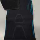 APOYO Elbow Brace for Tendonitis and Tennis Elbow, Compression Sleeve for Arthritis, Workouts, Reduce Joint Pain During Fitness Activity (Large) (Blue)