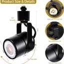 Bravsekai Black GU10 LED Track Lighting Heads, 2-Light 10W Dimmable, 3CCT Selectable Ceiling Spotlight Fixture for Indoor Home & Commercial Use(No Track Rail)
