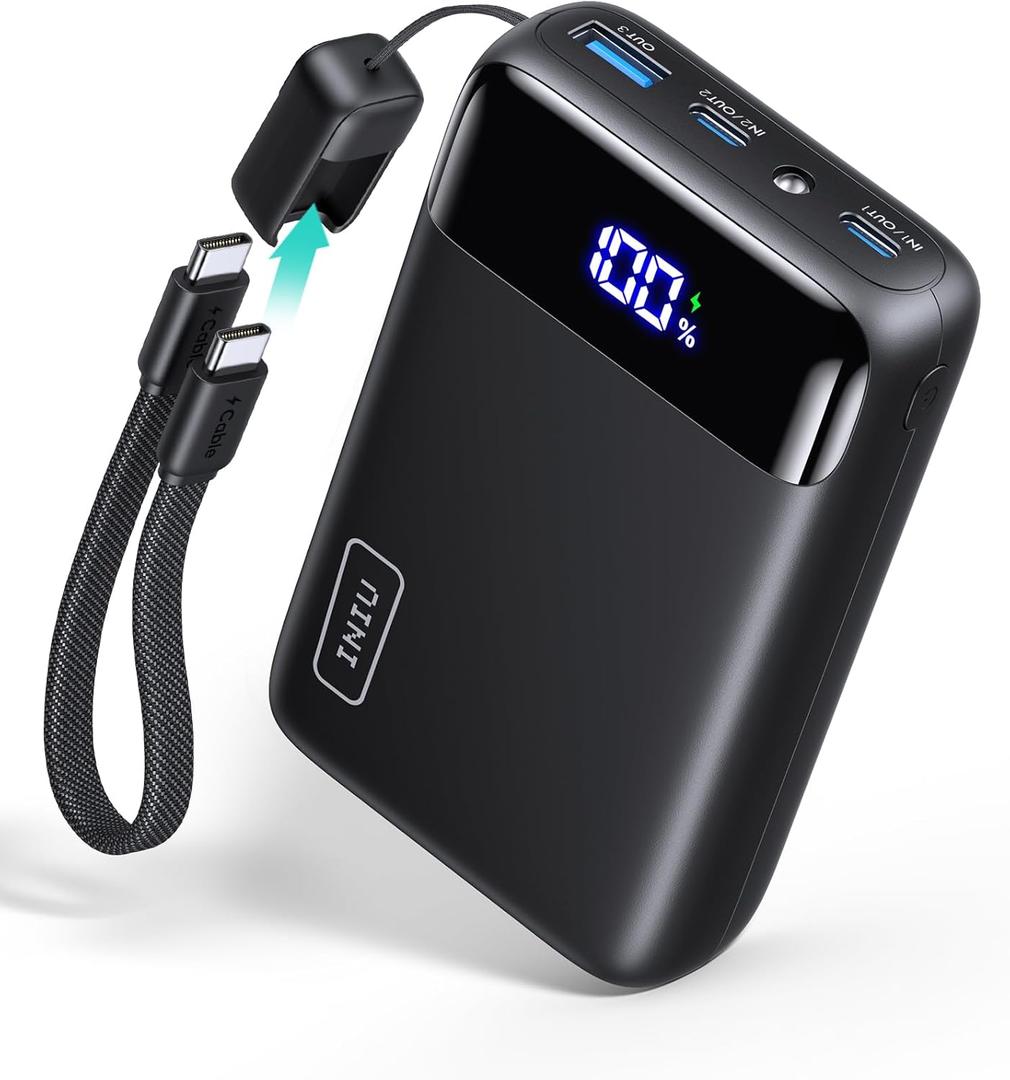 INIU Portable Charger, Smallest 22.5W 20000mAh USB C in & Out Power Bank Fast Charging, PD 3.0+QC 4.0 LED Display Phone Battery Pack Compatible with iPhone 17 16 15 14 Pro Samsung S24 Google iPad etc