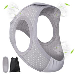 Forzacx Anti Snore Chin Strap - Breathable Chin Strap Snoring Solution, Effectively Reduce Snoring, Non-Stick Hair, Don't Fade - Grey