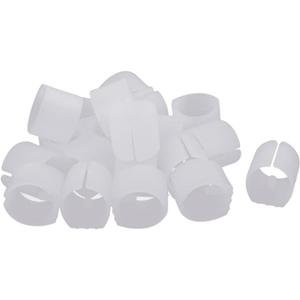 uxcell Plastic Furniture Chair Table Tubing Foot Non-Slip U-Shape Cap 21mm Dia 20pcs White