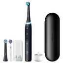Oral-B Rechargeable Electric Toothbrush, iO5 Limited Deep Clean & Whiten, 5 Cleaning Modes, Visual Pressure Sensor to Protect Gums, Travel Case, 3 Brush Heads, Black