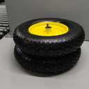 Taifa 2 PCS 16" Pneumatic Rubber Replacement Tires and 4.80/4.00-8" Wheels with 5/8" Bearings, Inflated Air Wheel for Garden Cart/Hand Truck/Trailers/Dolly/Wheelbarrow/Wagon/Trolley etc.
