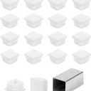 uxcell 1" (25mm) Square Tubing End Caps, 50 Pcs Plastic Hole Plugs Insert End Cap for Metal Tubing Post Chair Leg Table Bookshelves Furniture, White